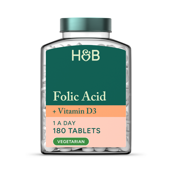 Holland & Barrett Folic Acid & Vitamin D3 180 Tablets